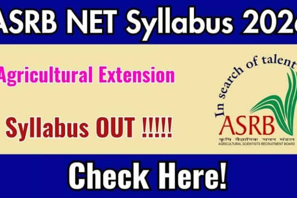 ASRB NET Syllabus 2026 and Exam Pattern