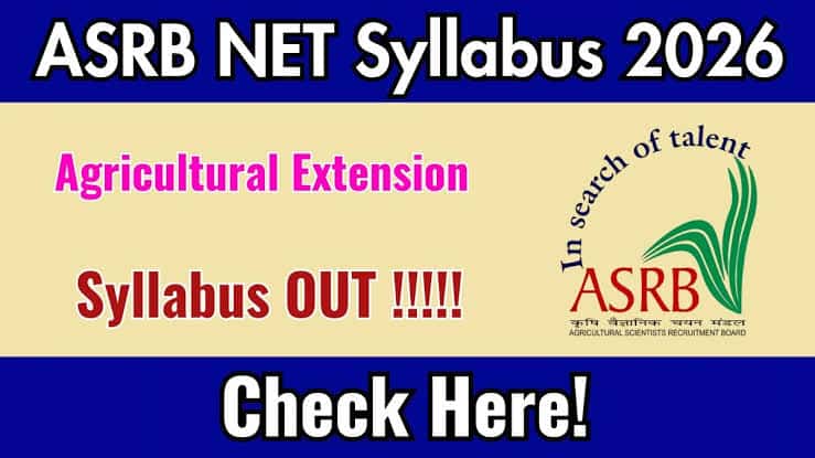 ASRB NET Syllabus 2026 and Exam Pattern