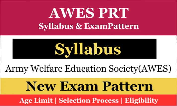 AWES PRT Syllabus 2026 and Exam Pattern