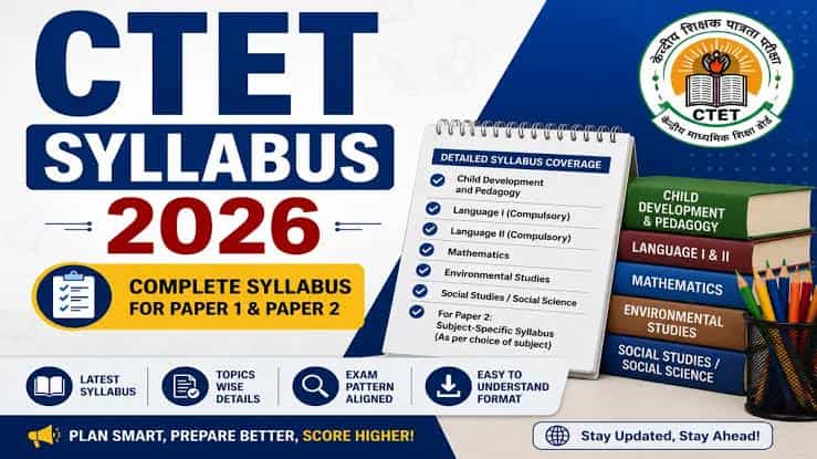CTET Paper 2 Syllabus 2026 and Exam Pattern