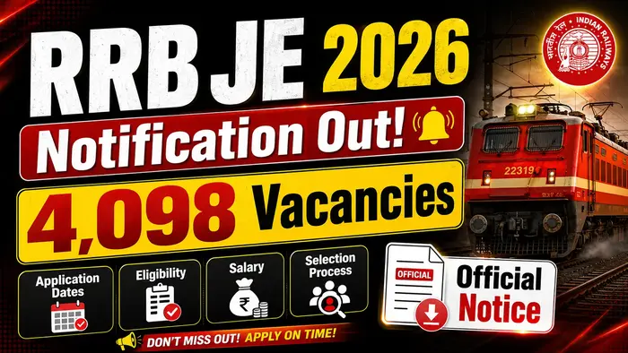 RRB JE 2026 Notification